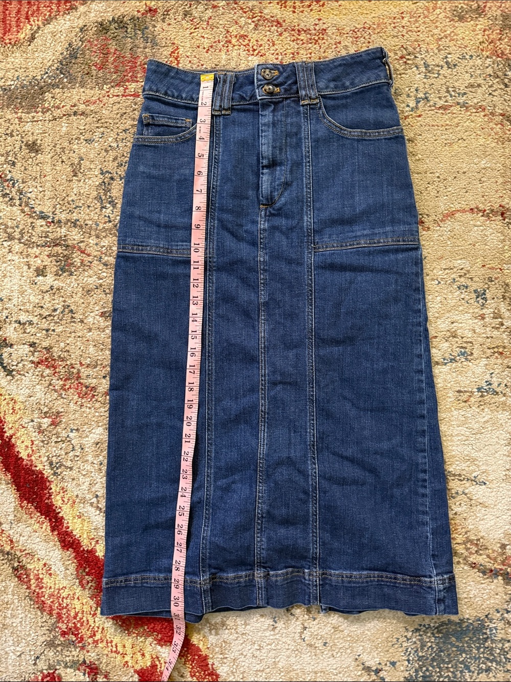 Anthropologie The Skipper Seamed Midi Skirt by Pilcro - Picture 16 of 16